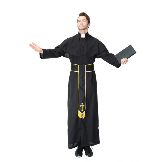 Cosplay Halloween Easter Carnival Adult Male Priest Play Costume in Europe and America