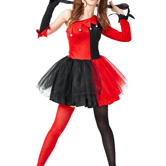 Halloween adult costume circus clown cosplay movie hero villain Harleen Quinzel costume