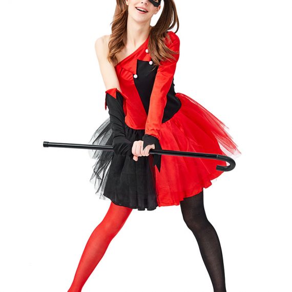 Halloween adult costume circus clown cosplay movie hero villain Harleen Quinzel costume