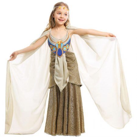 Halloween costume ancient Egyptian mythology long dress kids stage costume