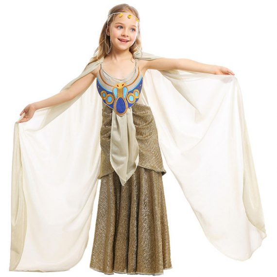 Halloween costume ancient Egyptian mythology long dress kids stage costume