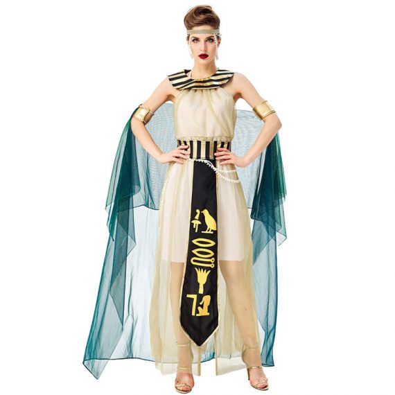 Ancient Egyptian cleopatra dress halloween adult cosplay costume