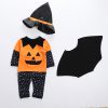Children Halloween performance costume pumpkin suit four-piece infants and young children