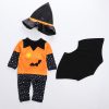 Children Halloween performance costume pumpkin suit four-piece infants and young children