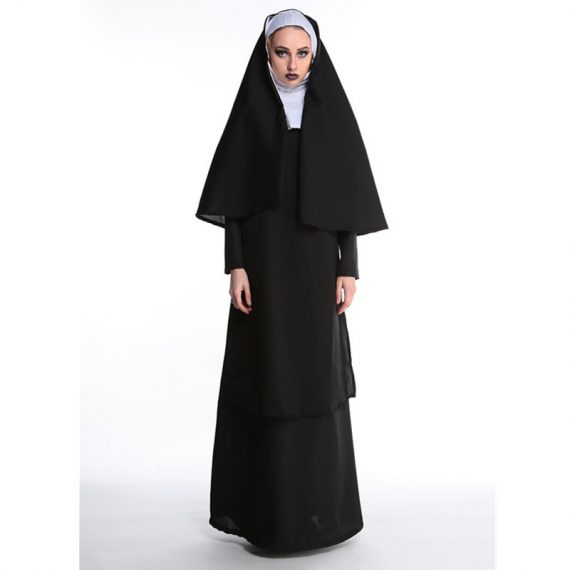 Halloween cosplay nun priest masquerade performance costume