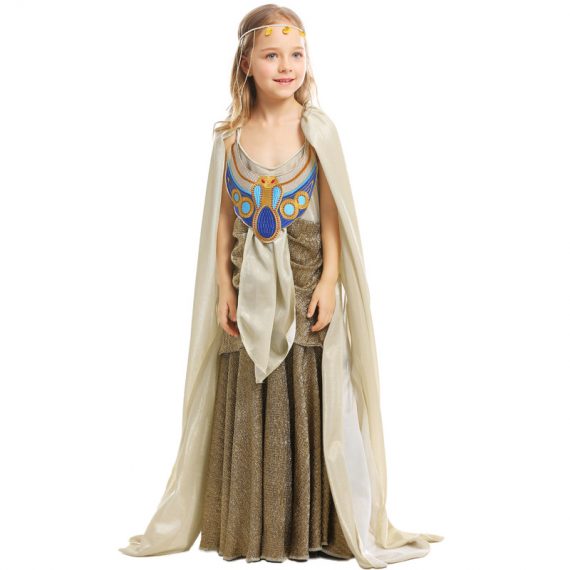 Halloween costume ancient Egyptian mythology long dress kids stage costume