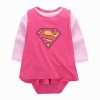 Girls superman cartoon cotton one-piece baby cosplay costume
