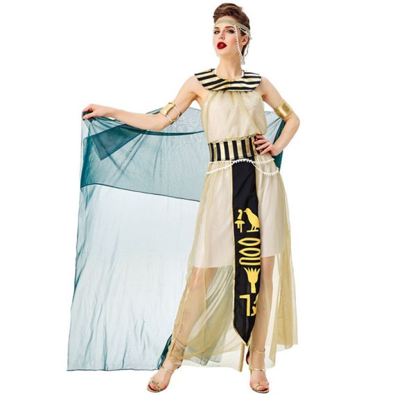 Ancient Egyptian cleopatra dress halloween adult cosplay costume