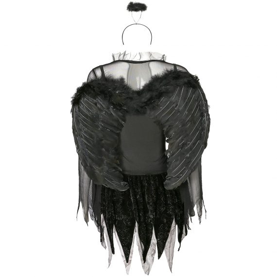 Ladies halloween costume black angel cosplay demon dark angel dress