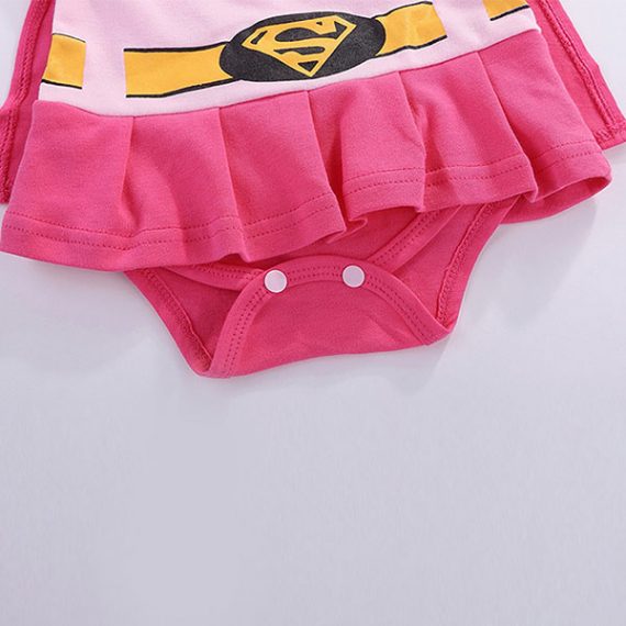 Girls superman cartoon cotton one-piece baby cosplay costume
