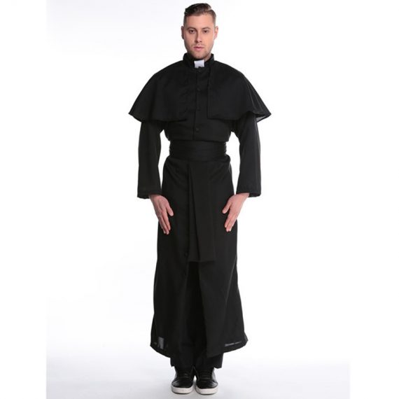 Halloween cosplay nun priest masquerade performance costume
