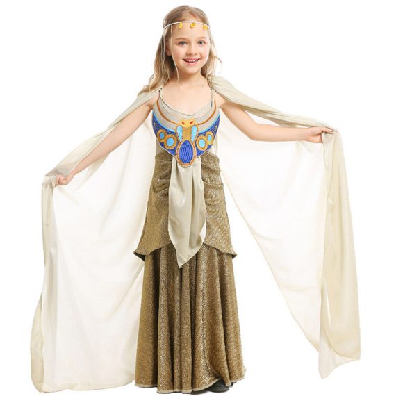 Halloween costume ancient Egyptian mythology long dress kids stage costume