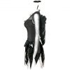 Ladies halloween costume black angel cosplay demon dark angel dress