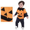 Children Halloween performance costume pumpkin suit four-piece infants and young children