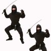 New halloween ninjia cosplay children's black warrior costumes