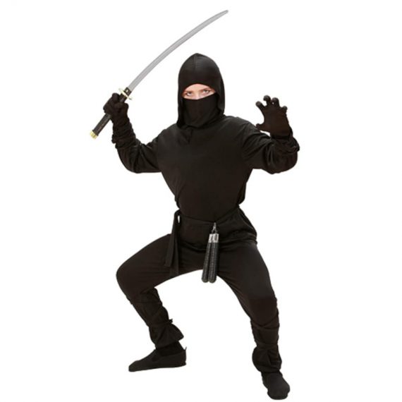 New halloween ninjia cosplay children's black warrior costumes