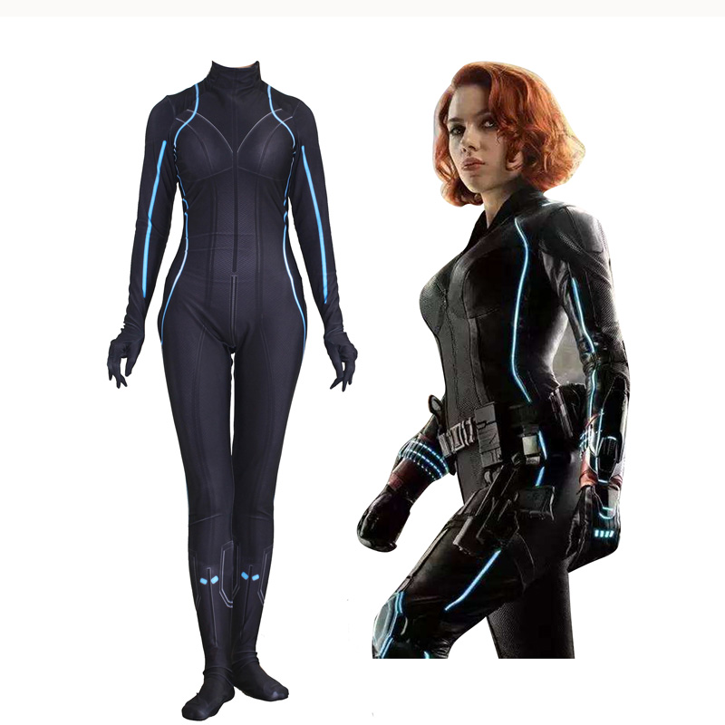 The Avengers Costumes Captain America Steve Rogers and Black Widow Couple Cosplay costume