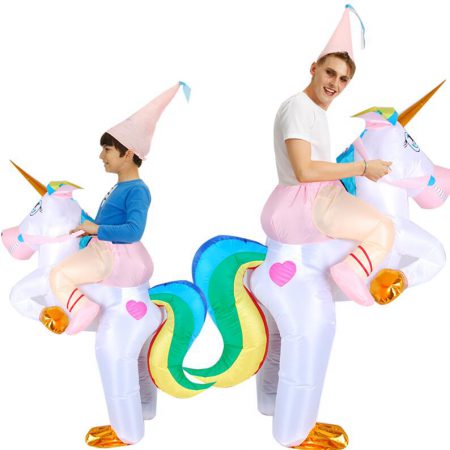 Unicorn inflatable costume Christmas cosplay little white horse parent-child performance clothes