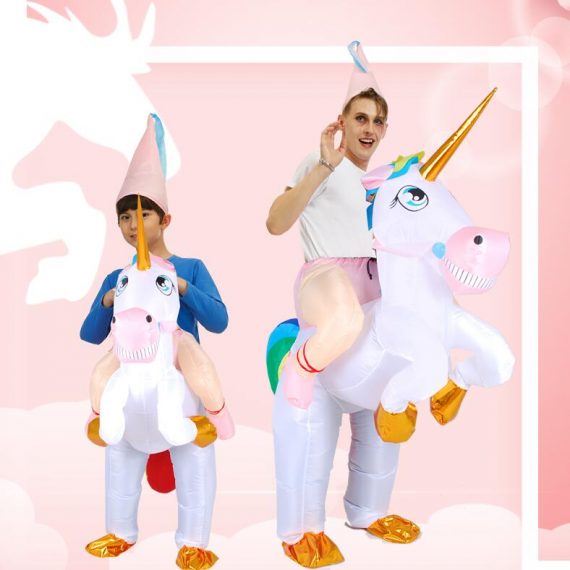Unicorn inflatable costume Christmas cosplay little white horse parent-child performance clothes