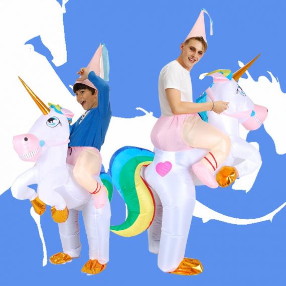 Unicorn inflatable costume Christmas cosplay little white horse parent-child performance clothes