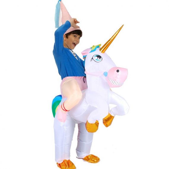 Unicorn inflatable costume Christmas cosplay little white horse parent-child performance clothes