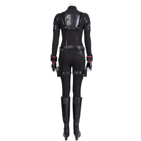 The avengers superhero black widow jumpsuit cosplay black suit
