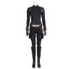 The avengers superhero black widow jumpsuit cosplay black suit