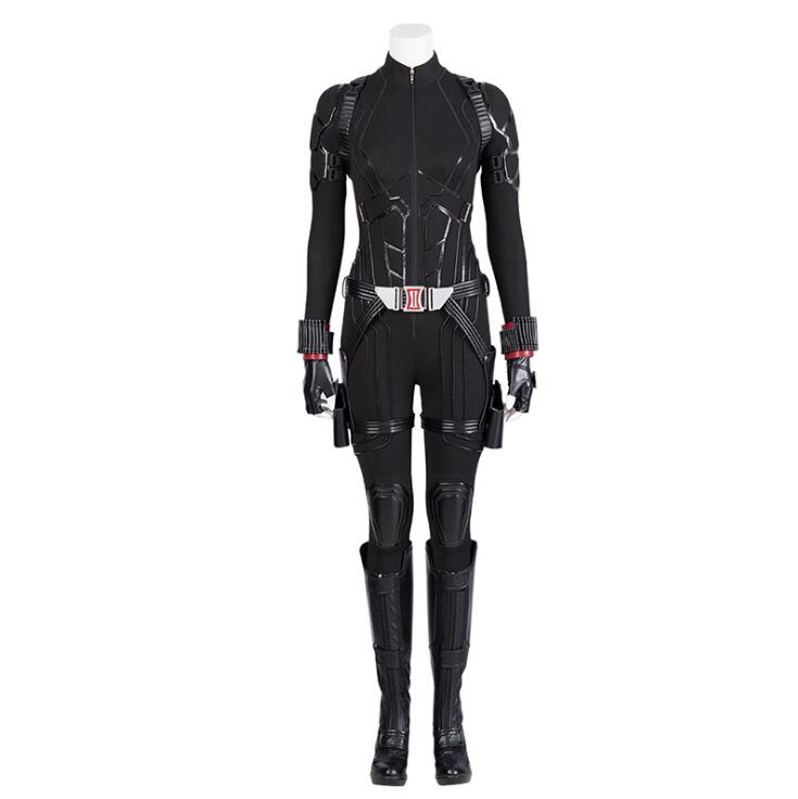 The avengers superhero black widow jumpsuit cosplay black suit - MYanimec