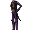 Batman: Arkham City Joker cosplay costume halloween set for men