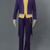 Batman: Arkham City Joker cosplay costume halloween set for men