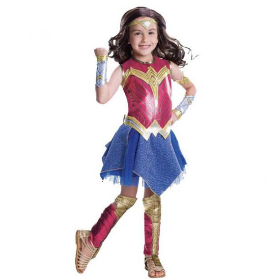Halloween Wonder Woman cosplay kids costume stage show skirt
