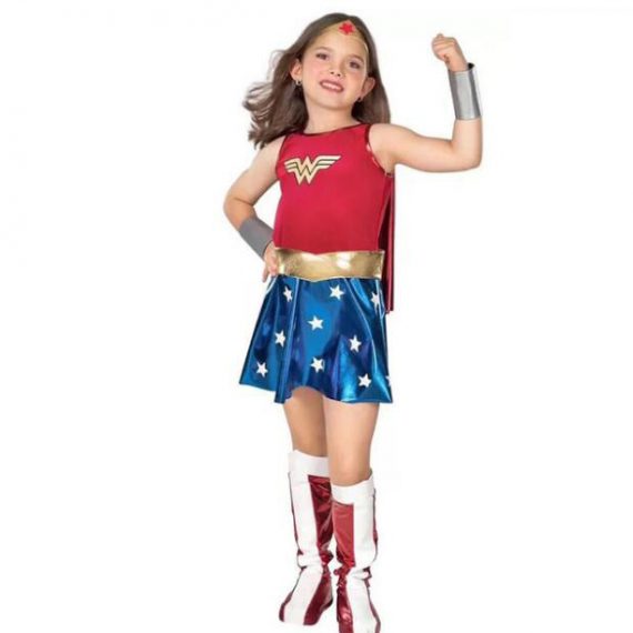 Halloween Wonder Woman cosplay kids costume stage show skirt