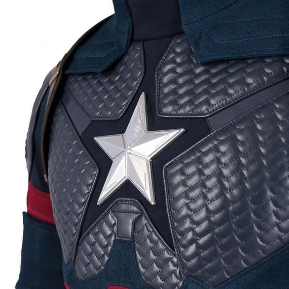 Avengers  Captain America Fish Scale Cosplay Costume male jumpsuit set