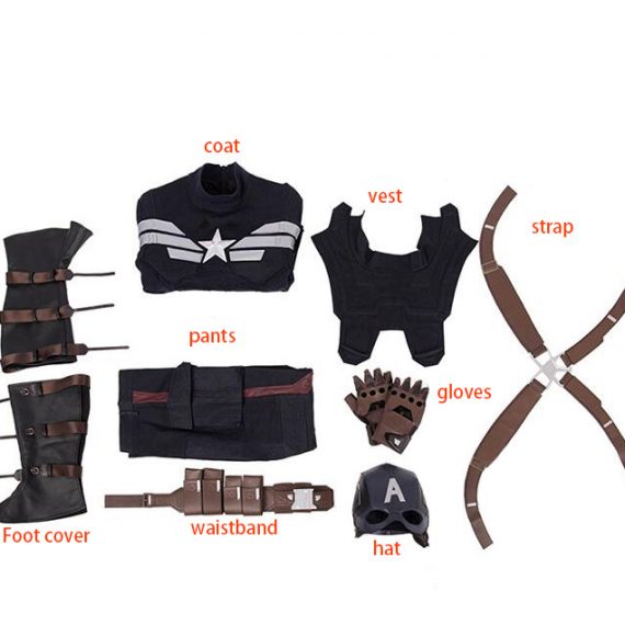 Movie Avengers Captain America 2 cosplay costume set