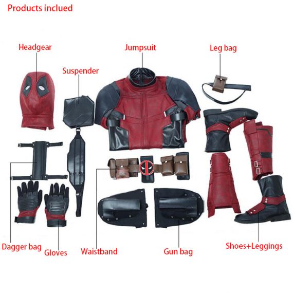 Wade Winston Wilson cosplay costume Deadpool 2 cos jumpsuit full set