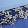 Two-color stitching big flared sleeves medieval palace retro dress