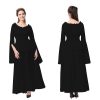 Women's Renaissance medieval new European and American long-sleeved dress