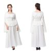 Women's Renaissance medieval new European and American long-sleeved dress