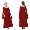 Women's Renaissance medieval new European and American long-sleeved dress