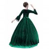 Autumn and winter women's high-end solid color medieval palace dress