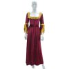 Autumn and winter women's high-end solid color medieval palace dress
