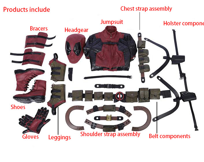 Deadpool 2 cosplay costume jumpsuit full set of cos suits for women