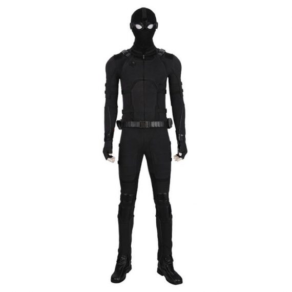Spiderman Far From Home black suit cosplay men's superhero bodysuit