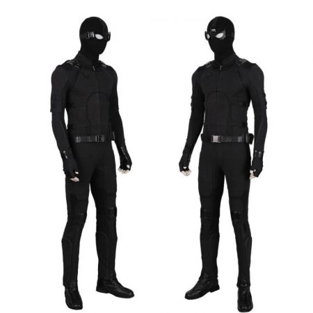 Spiderman Far From Home black suit cosplay men's superhero bodysuit