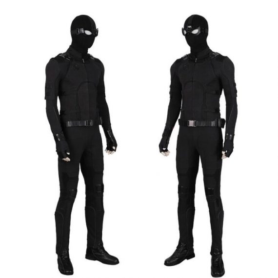 Spiderman Far From Home black suit cosplay men's superhero bodysuit