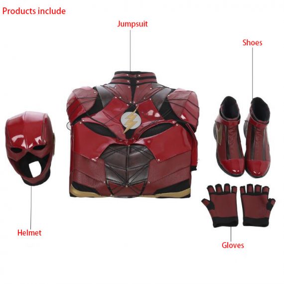 Movie Justice League The Flash tights full set of cosplay costume for men
