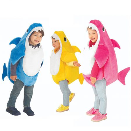New kids cute shark three-color optional halloween stage performance costume