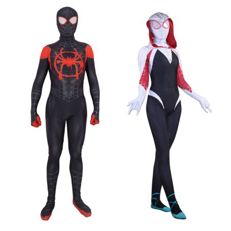 Spiderman Costume Miles Morales and Gwen Stacy Couples Costumes