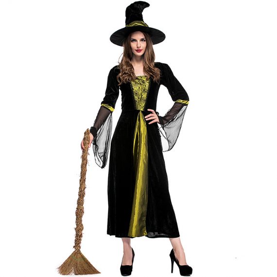 New halloween witch adult cosplay female stage show costume