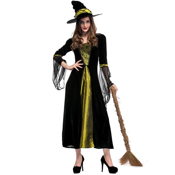 New halloween witch adult cosplay female stage show costume
